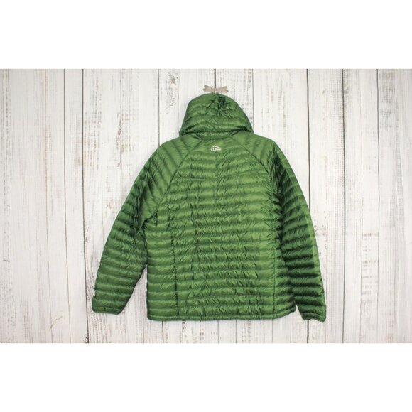 LL Bean Ultralight 850 Down Sweater Hooded Jacket Green XXXL Tall - Picture 9 of 12